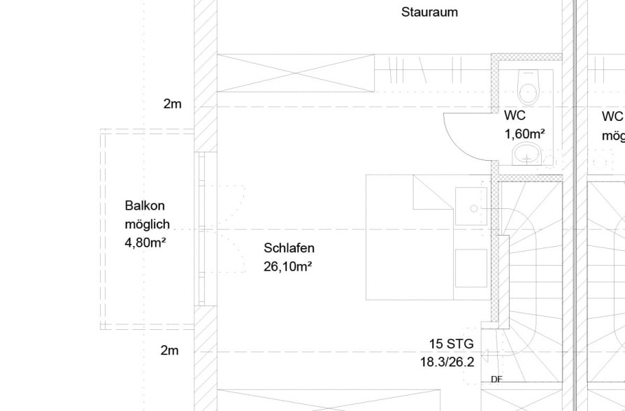 Nur einen Steinwurf vom Staffelsee entfernt. Charmante Neubau DHH in Uffing am Staffelsee! (2a) - 2a Grundriss DG (38451)