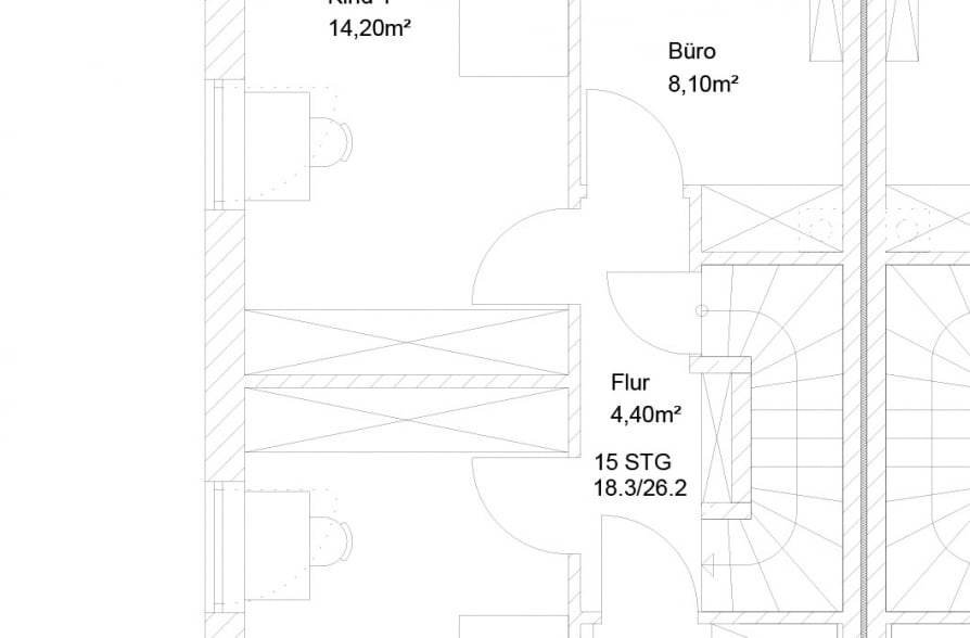 Nur einen Steinwurf vom Staffelsee entfernt. Charmante Neubau DHH in Uffing am Staffelsee! (2a) - 2a Grundriss OG (38450)