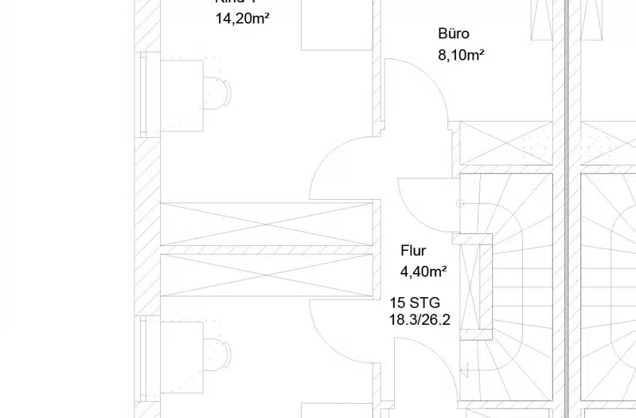 Nur einen Steinwurf vom Staffelsee entfernt. Charmante Neubau DHH in Uffing am Staffelsee! (2a) - 2a Grundriss OG (38456)