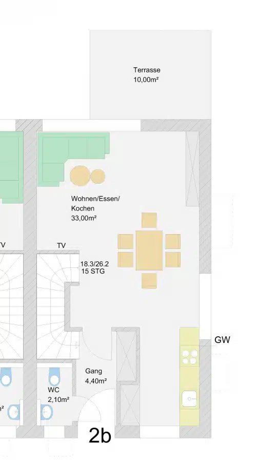 Grundriss EG - Nur einen Steinwurf vom Staffelsee entfernt. Charmante Neubau DHH in Uffing am Staffelsee!