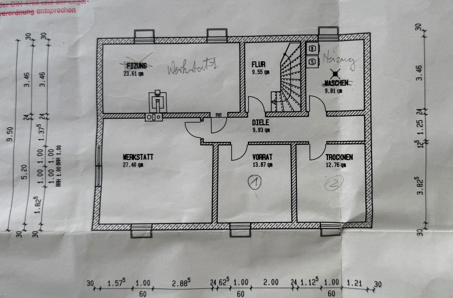 Hier brauchen Sie keinen TV! Zweifamilienhaus in Hohenpeißenberg mit Panoramablick!! - Grundriss KG (37867)