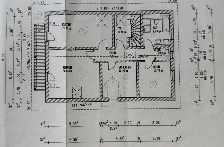 Hier brauchen Sie keinen TV! Zweifamilienhaus in Hohenpeißenberg mit Panoramablick!! - Grundriss DG (37866)