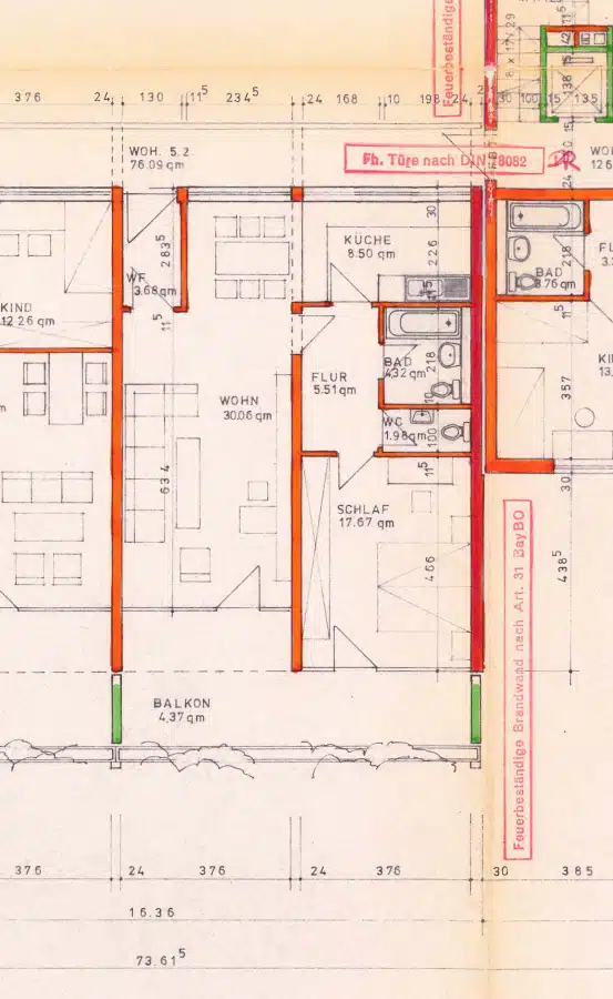 Grundriss Whg - Sonnige Dachterrassenwohnung mit Blick Bergblick im Weilheimer Westen