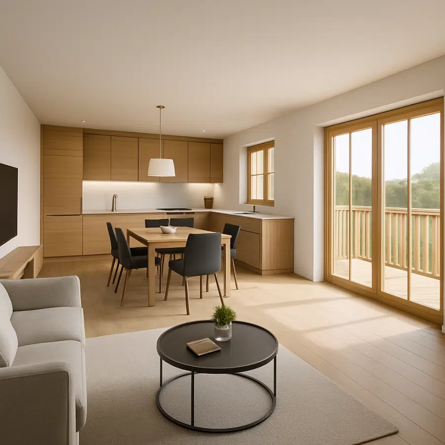 Küche / Visualisierung - Nur einen Steinwurf vom Staffelsee entfernt! 2-Zi.-Erdgeschosswhg. mit Terrasse und Hobbyraum (WE 2)