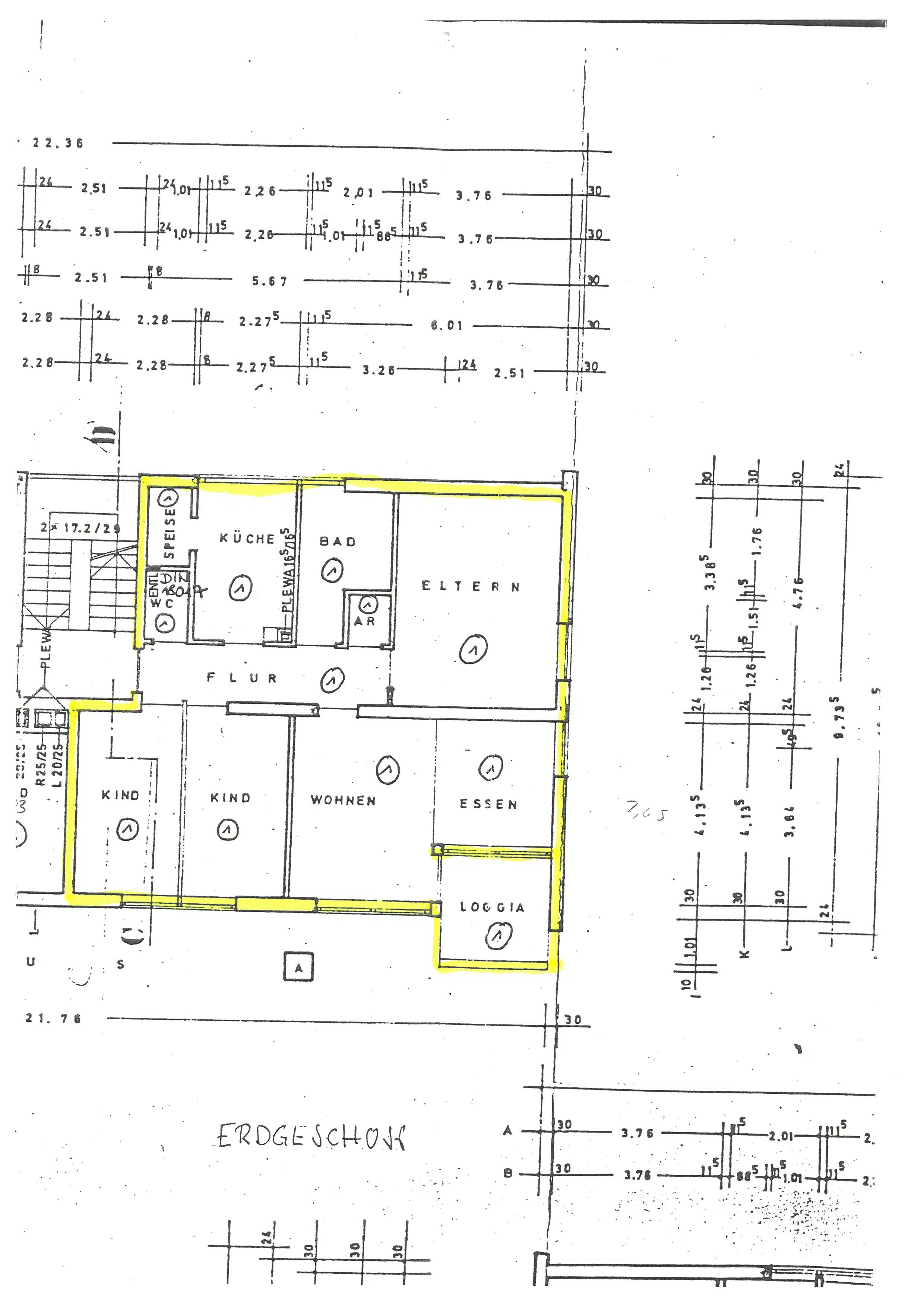 Grundriss - Frisch renovierte 4-Zimmer-Wohnung im Herzen von Weilheim