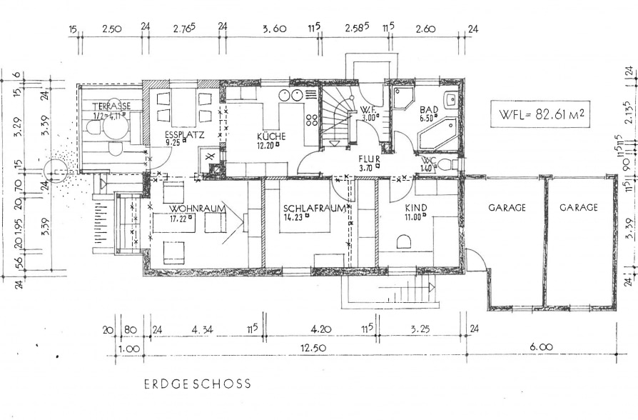 Charmantes Zweifamilienhaus in attraktiver Wohnlage in Seeshaupt - Grundriss EG (42302)