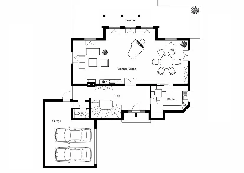 Provisionsfreier Verkauf! Elegante Luxusvilla mit Traumausstattung am Grünwalder Forst! - Grundriss EG (36456)