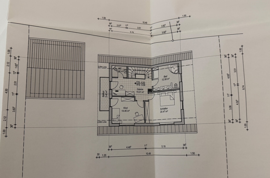 Neuwertiges KFW-55 Einfamilienhaus auf traumhaftem Grundstück in Eberfing - Grundriss DG (37294)