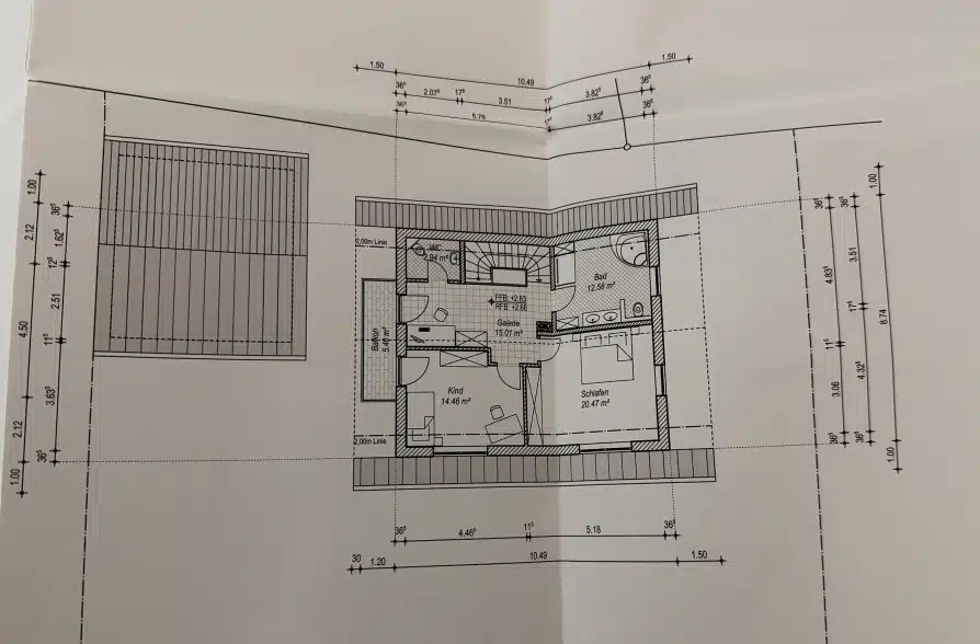 Neuwertiges KFW-55 Einfamilienhaus auf traumhaftem Grundstück in Eberfing - Grundriss DG (37294)