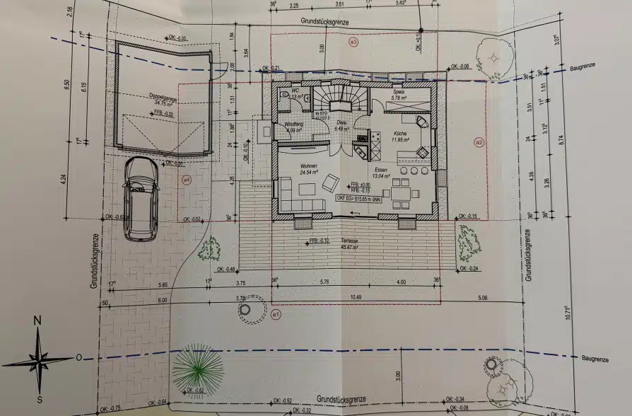 Neuwertiges KFW-55 Einfamilienhaus auf traumhaftem Grundstück in Eberfing - Grundriss EG (37292)