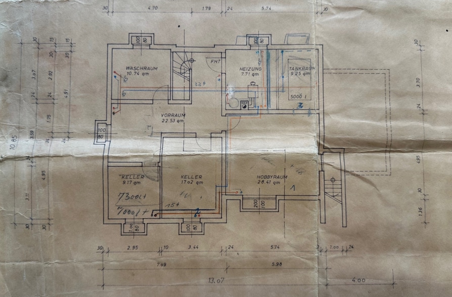 Renovierungsbedürftiger Bungalow mit Potenzial in Traubing - Grundriss Keller (35619)