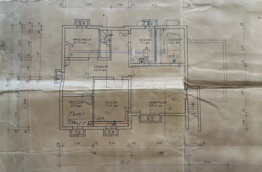 Renovierungsbedürftiger Bungalow mit Potenzial in Traubing - Grundriss Keller (35619)
