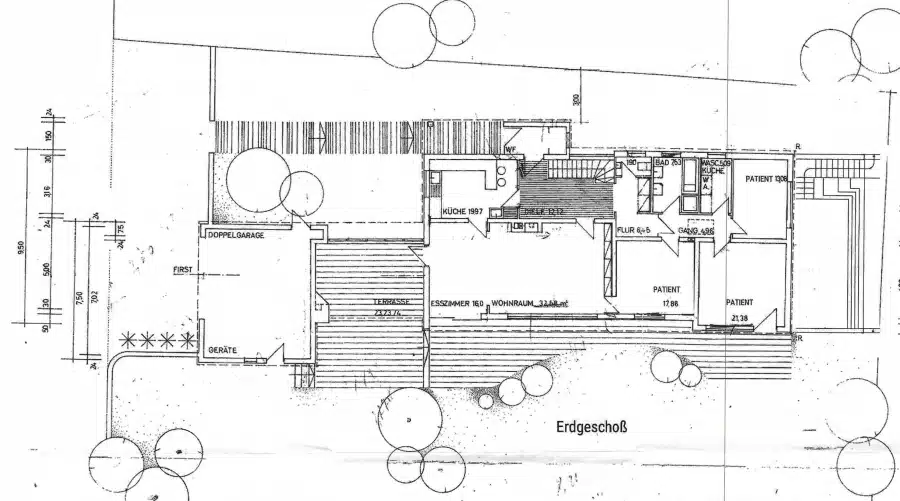 Grundriss EG - Vermieteter Bungalow mit Einliegerwohnung im Weilheimer Süden