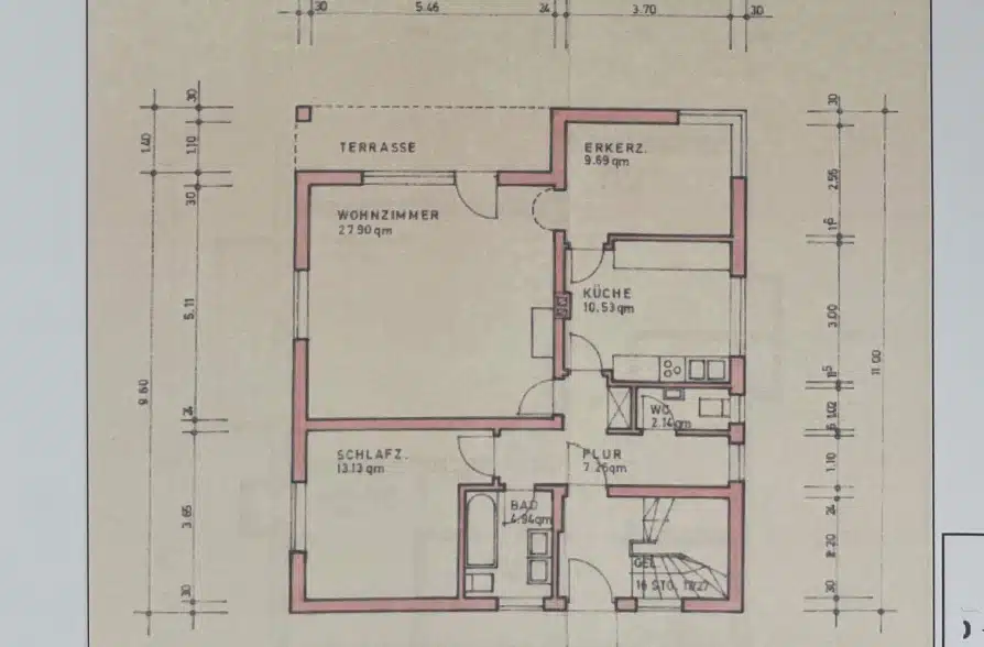 Objekt zum Wachküssen! Einfamilienhaus mit Nießbrauch in Fischen am Ammersee - Grundriss EG (40826)