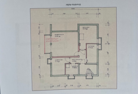 Objekt zum Wachküssen! Einfamilienhaus mit Nießbrauch in Fischen am Ammersee - Grundriss KG (1418)
