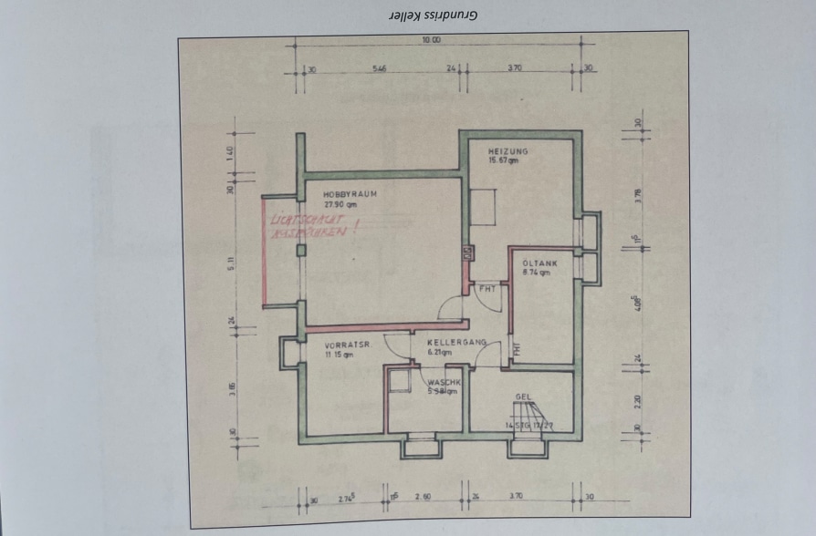 Objekt zum Wachküssen! Einfamilienhaus mit Nießbrauch in Fischen am Ammersee - Grundriss KG (40828)