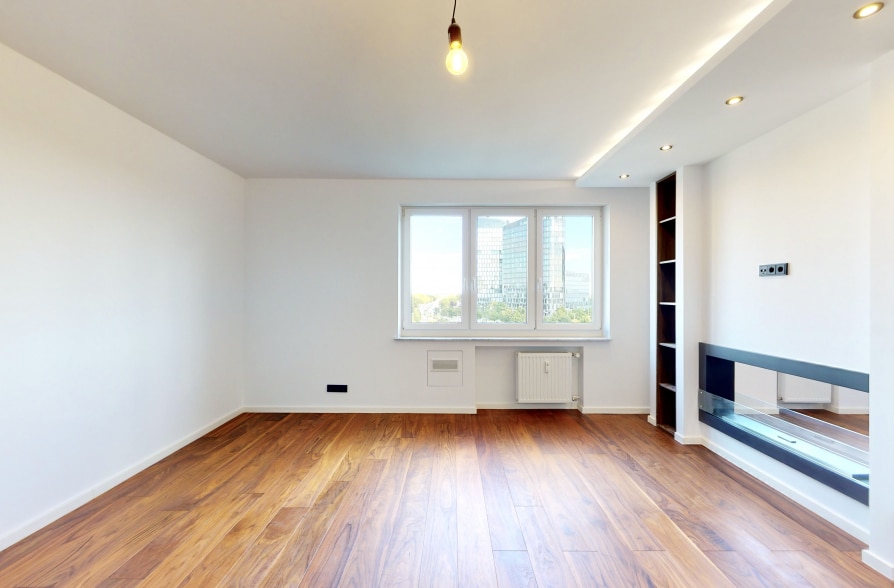 Komplett renovierte 2-Zimmer-Wohnung in Bogenhausen mit Luxus-Ausstattung - Wohnzimmer (34761)