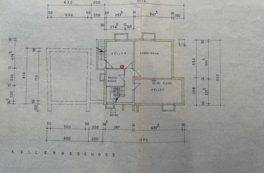 Freistehendes Einfamilienhaus zur individuellen Fertigstellung in Traubing - Grundriss Keller (40116)