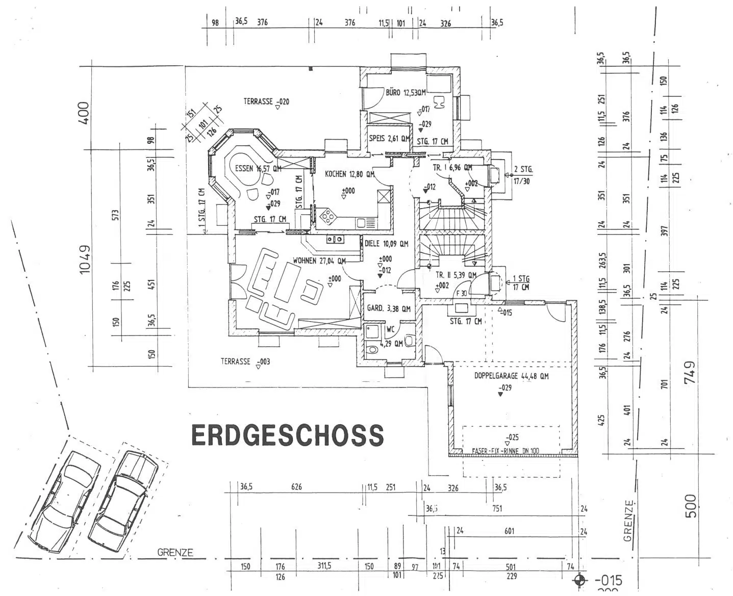 Grundriss EG - Gepflegtes XXL-Mehrgenerationenhaus in Bestlage von Polling!