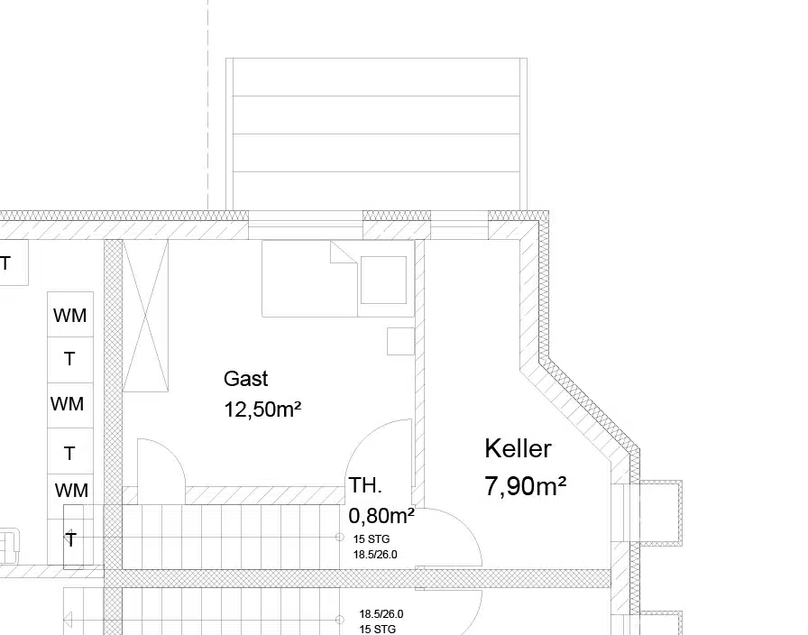 Grundriss WE 1 KG - Modern, Energieeffizient, Maßgeschneidert. Neubau Erdgeschosswohnung (WE 1) in Bahnhofsnähe!