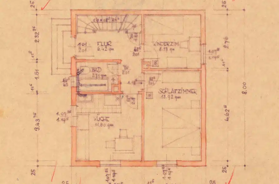 Charmantes Altbau Einfamilienhaus mit Erweitertungspotenzial in Raisting - Grundriss EG (43652)