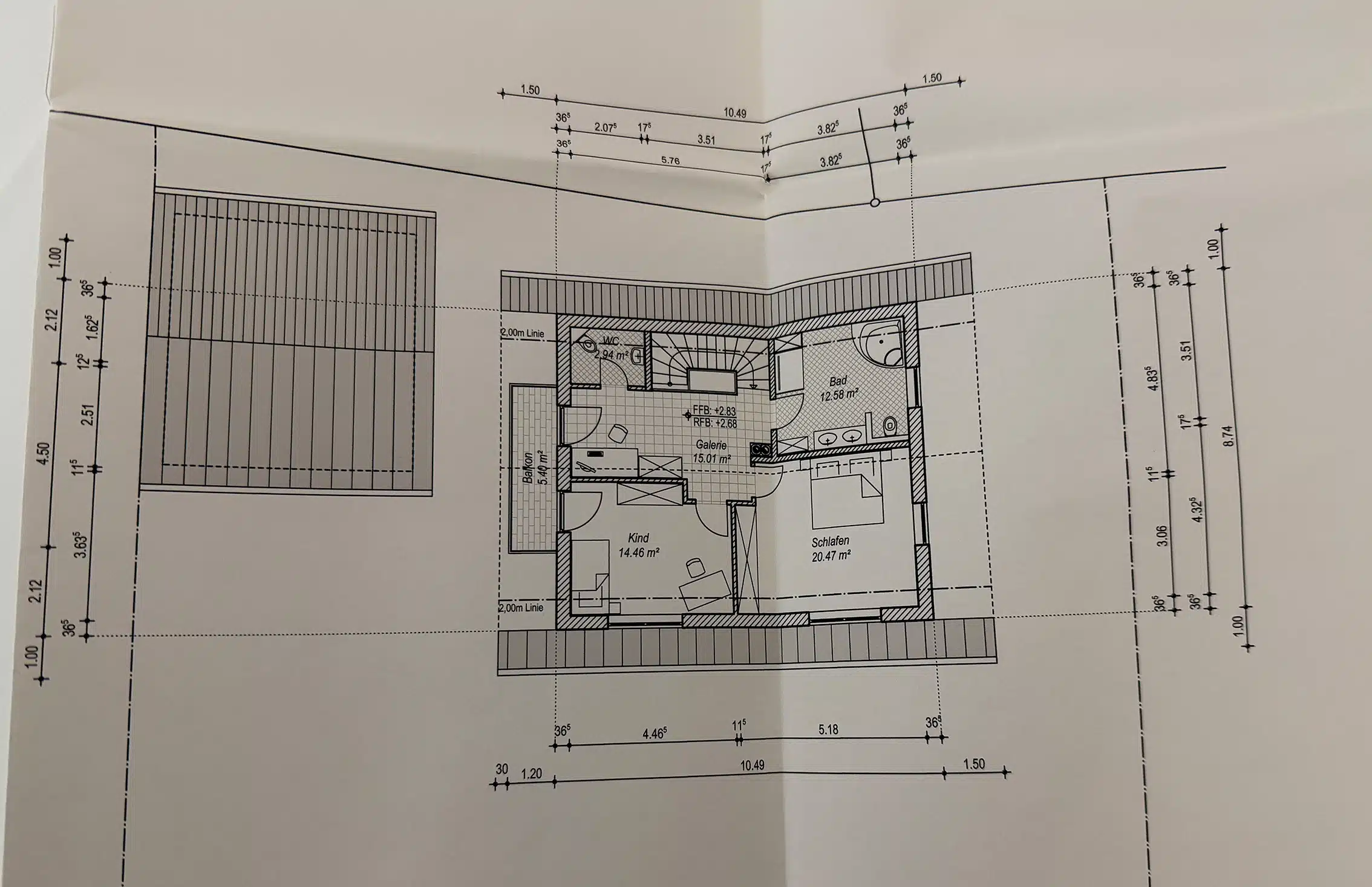 Grundriss DG - Neuwertiges KFW-55 Einfamilienhaus auf traumhaftem Grundstück in Eberfing