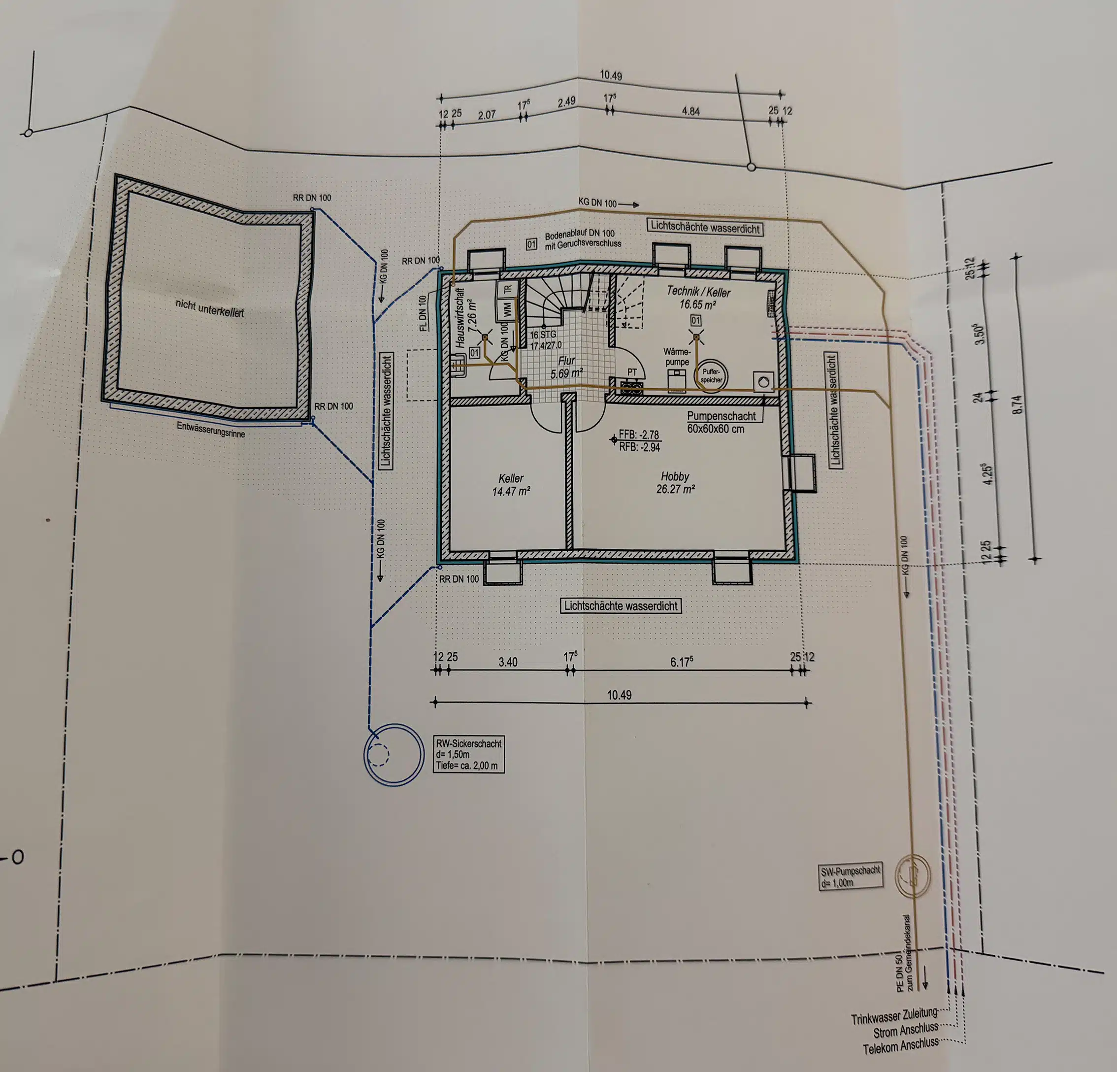 Grundriss KG - Neuwertiges KFW-55 Einfamilienhaus auf traumhaftem Grundstück in Eberfing