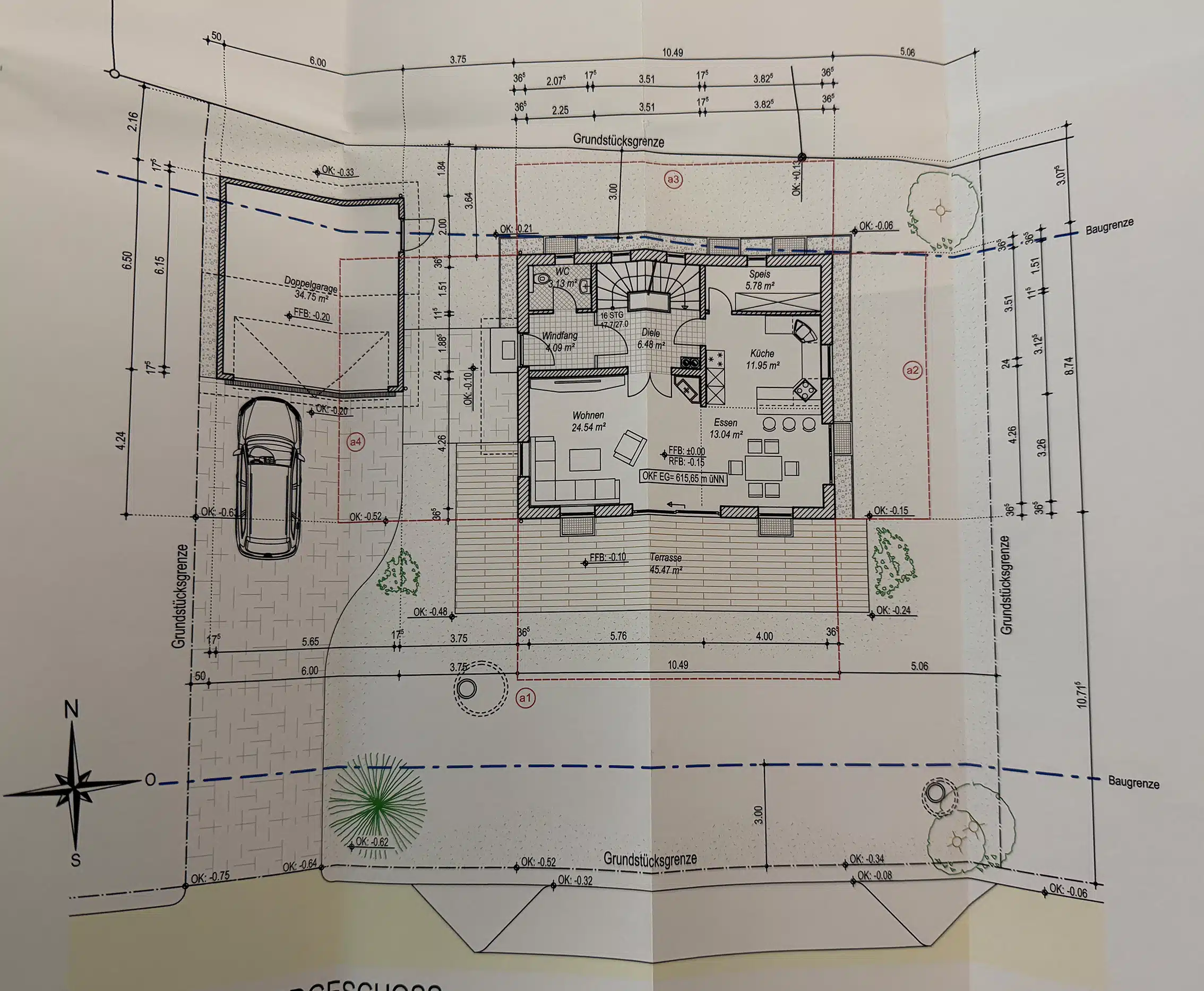 Grundriss EG - Neuwertiges KFW-55 Einfamilienhaus auf traumhaftem Grundstück in Eberfing