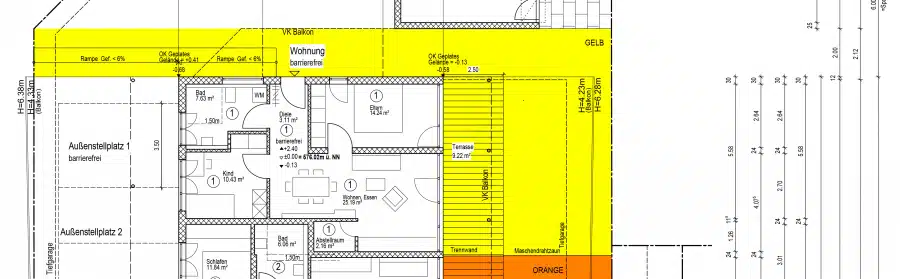 Grundriss - Neubau Erstbezug! 3-Zimmer-Erdgeschosswohnung im Weilheimer Osten