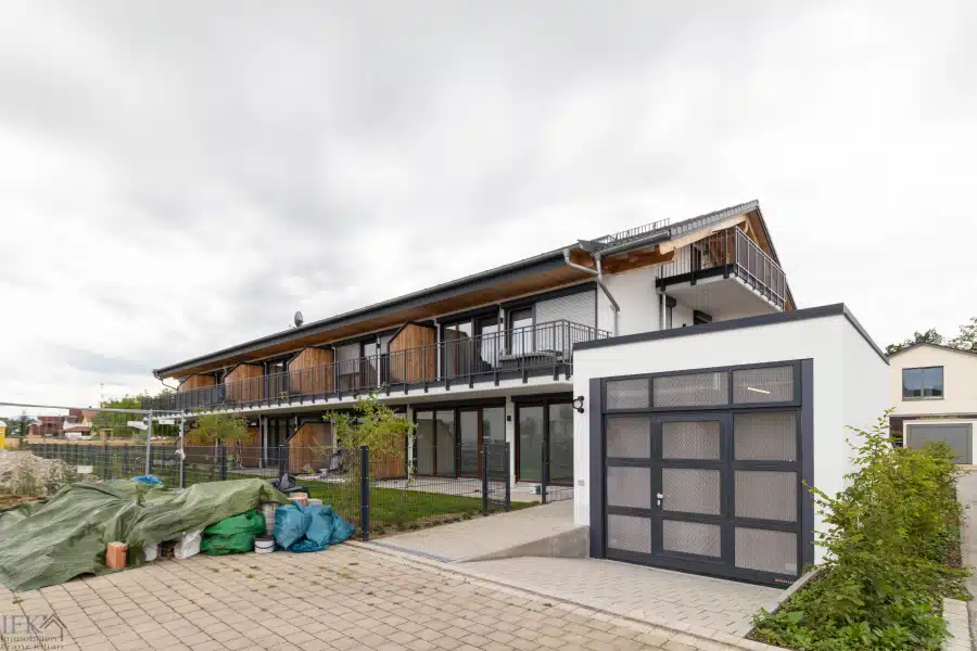 Gartenansicht - Neubau Erstbezug! 3-Zimmer-Erdgeschosswohnung im Weilheimer Osten