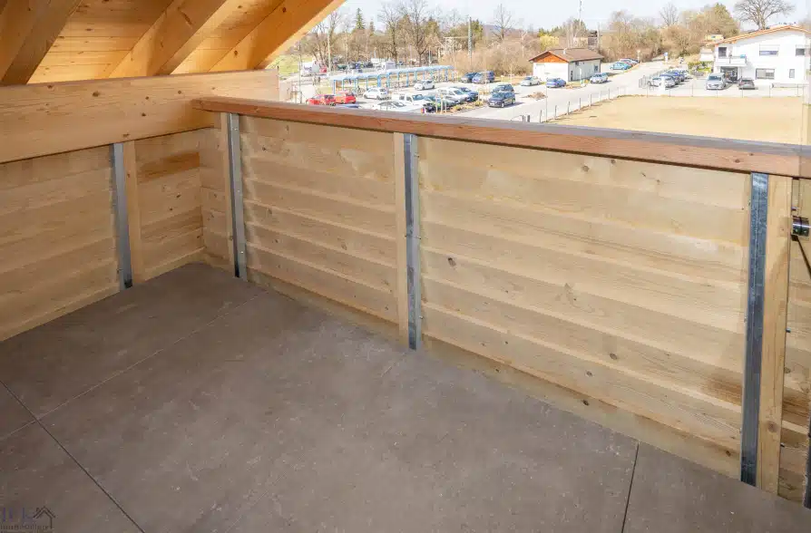 Modern und Energieeffizient. Neubau Dachgeschosswohnung in Bahnhofsnähe in Huglfing! - Balkon klein (41957)