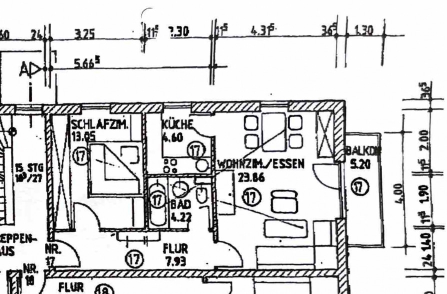 Gemütliche 2-Zimmer-Wohnung mit Balkon in ruhiger Stadtlage - Grundriss Whg (41775)