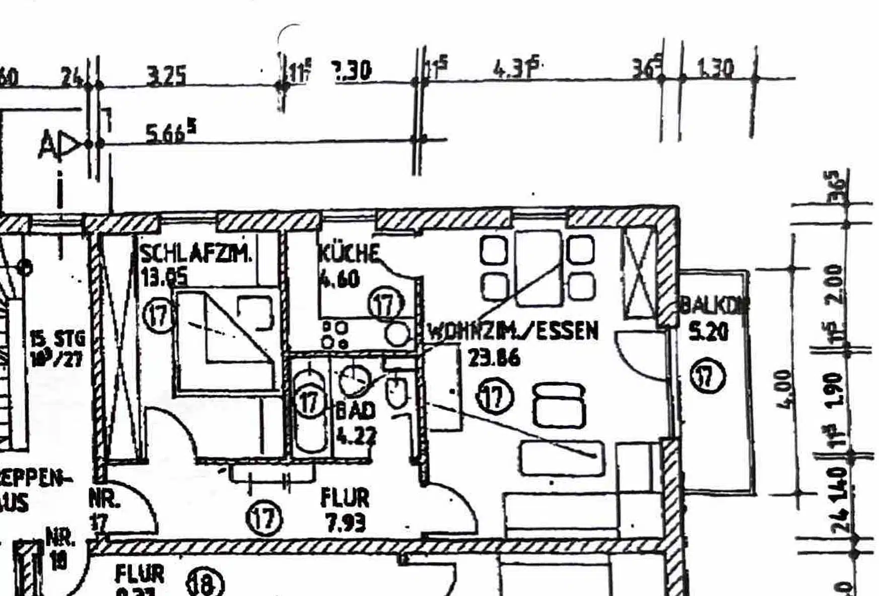Grundriss Whg - Gemütliche 2-Zimmer-Wohnung mit Balkon in ruhiger Stadtlage