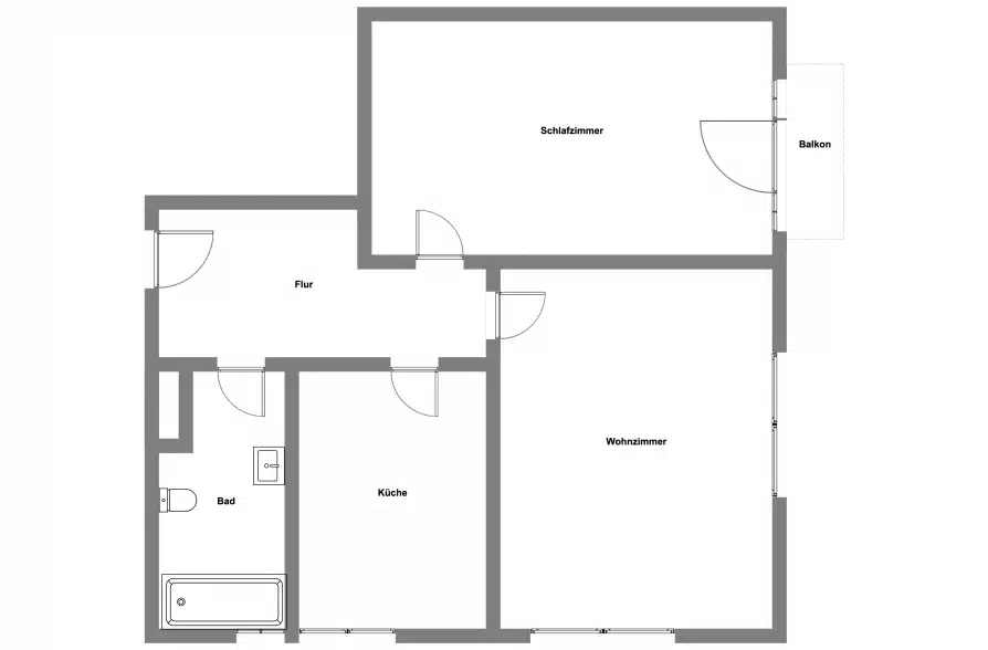 Hohe Decken, Fischgrätparkett, Bergblick. Gemütliche Altbauwohnung in Au-Haidhausen - Grundriss (41344)