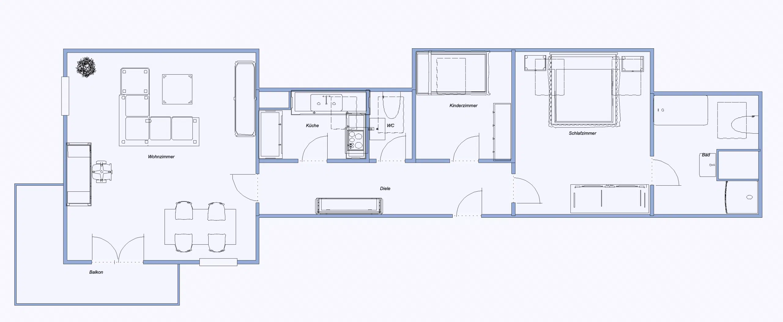 Grundriss - Sofort bezugsfreie 3-Zimmer-Dachgeschoßwohnung mit Weitblick in Peiting!