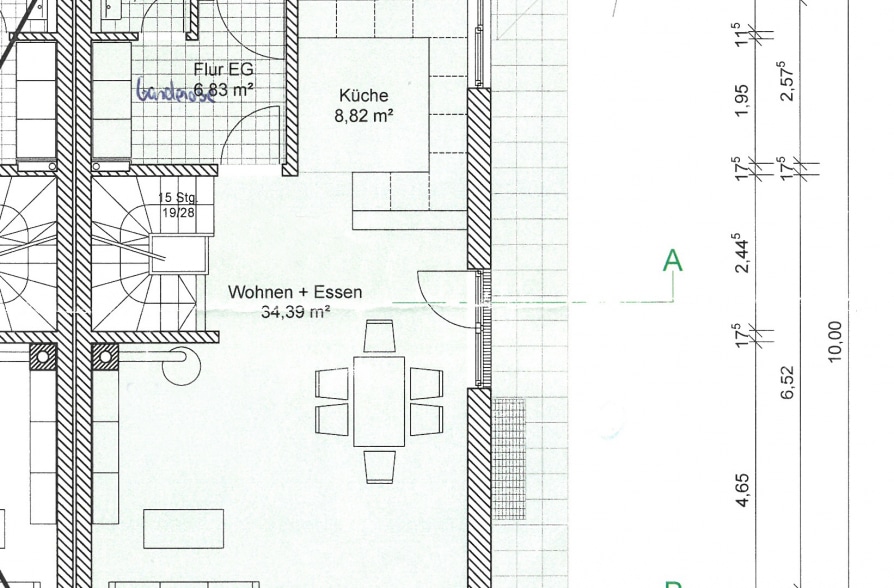 Moderne Doppelhaushälfte mit wertiger Ausstattung in Wielenbach - Grundriss EG (38514)