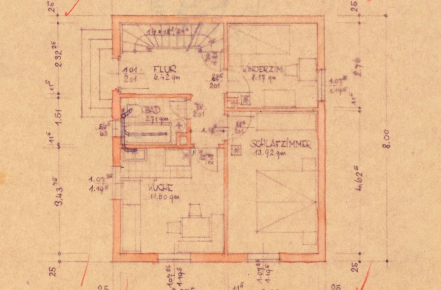 Charmantes Altbau Einfamilienhaus mit Erweitertungspotenzial in Raisting - Grundriss EG (38331)