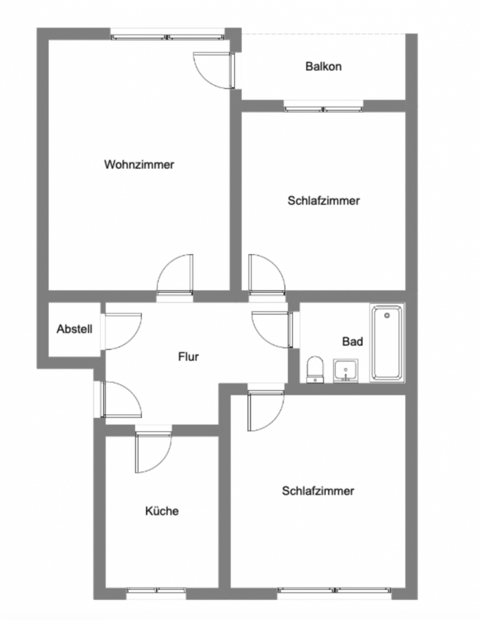 Helle 3-Zimmer-Wohnung in ruhiger Wohnlage von Weilheim - Grundriss bearbeitet