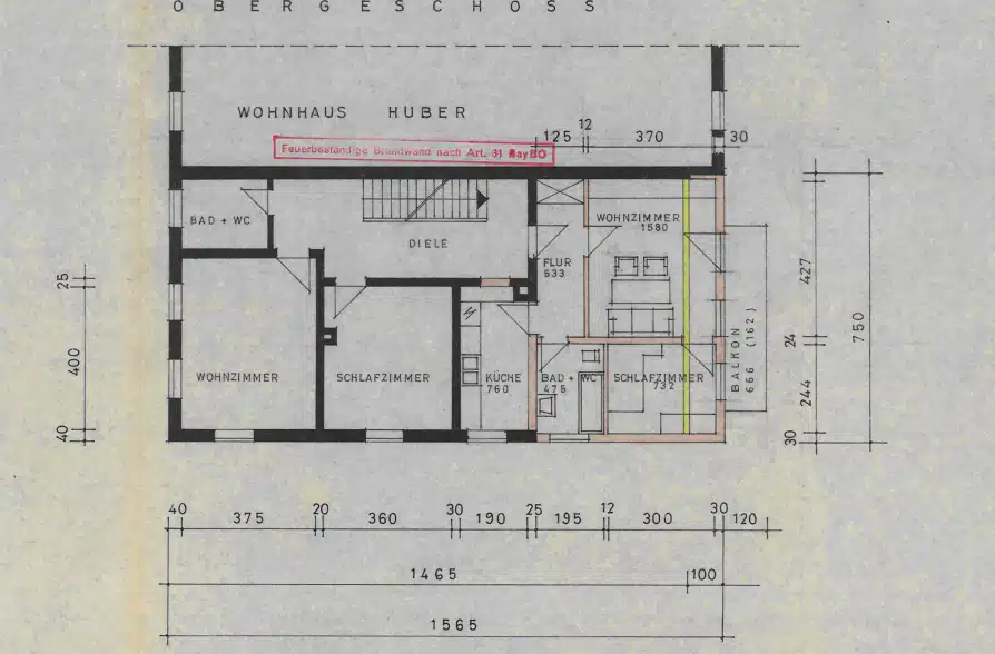 Renoviertes Stadthaus mit zwei Wohneinheiten und vielseitigen Nutzungsmöglichkeiten! - Grundriss OG (39639)