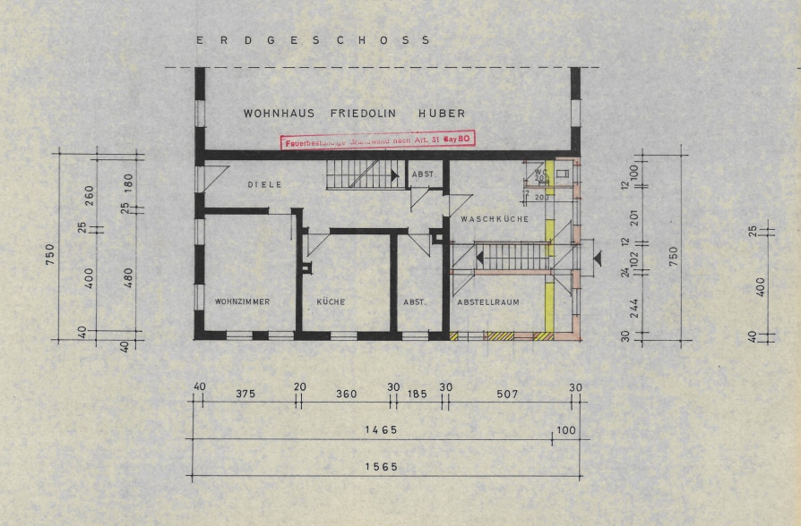 Renoviertes Stadthaus mit zwei Wohneinheiten und vielseitigen Nutzungsmöglichkeiten! - Grundriss EG (39638)