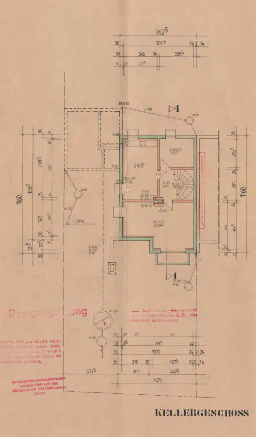 Grundriss KG - Großzügige, sonnige Doppelhaushälfte in familienfreundlicher Lage von Weilheim
