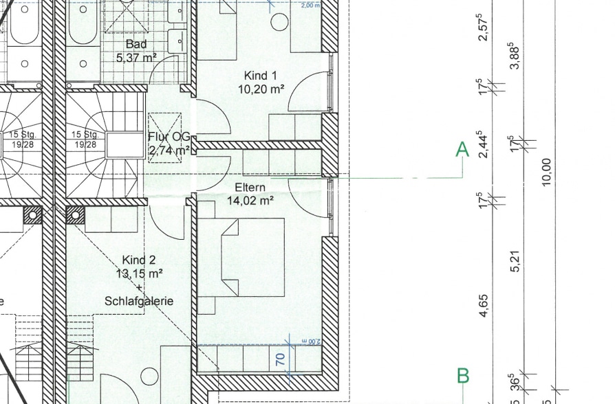 Moderne Doppelhaushälfte mit wertiger Ausstattung in Wielenbach - Grundriss DG (42352)