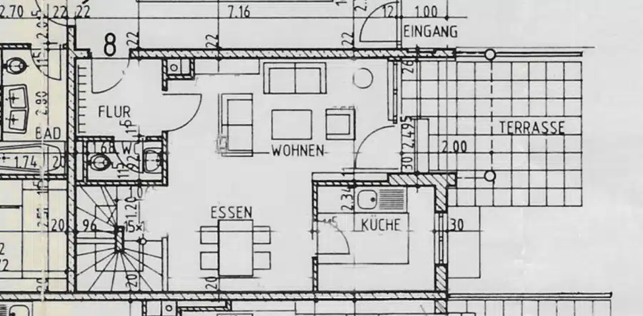 Grundriss EG - Wohnen wie im Haus! Maisonettewohnung mit eigenem Garten in Weilheim!