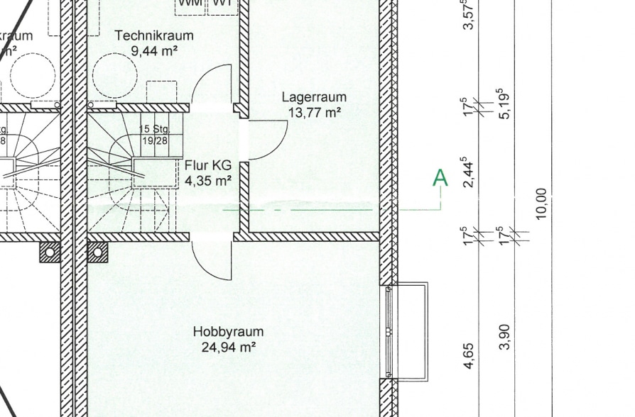 Moderne Doppelhaushälfte mit wertiger Ausstattung in Wielenbach - Grundriss KG (41277)