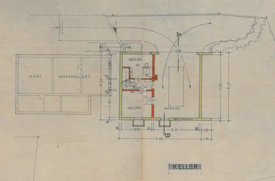 2 für 1 in Tutzing! Einfamilienhaus mit separatem Einlieger-Bungalow - Grundriss KG (41404)