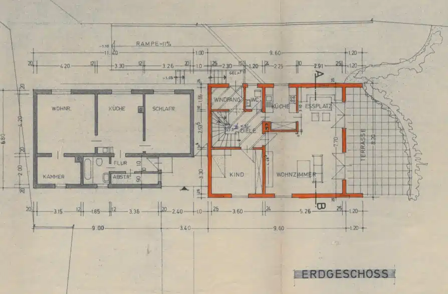 2 für 1 in Tutzing! Einfamilienhaus mit separatem Einlieger-Bungalow - Grundriss EG (41401)