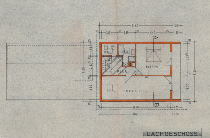 2 für 1 in Tutzing! Einfamilienhaus mit separatem Einlieger-Bungalow - Grundriss DG (41402)