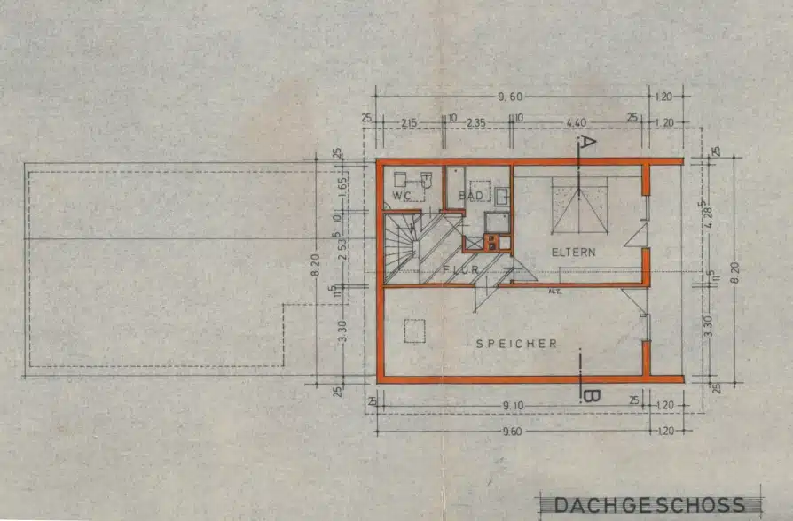 2 für 1 in Tutzing! Einfamilienhaus mit separatem Einlieger-Bungalow - Grundriss DG (41402)