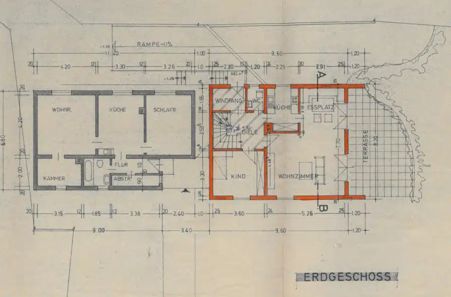 2 für 1 in Tutzing! Einfamilienhaus mit separatem Einlieger-Bungalow - Grundriss EG (40457)