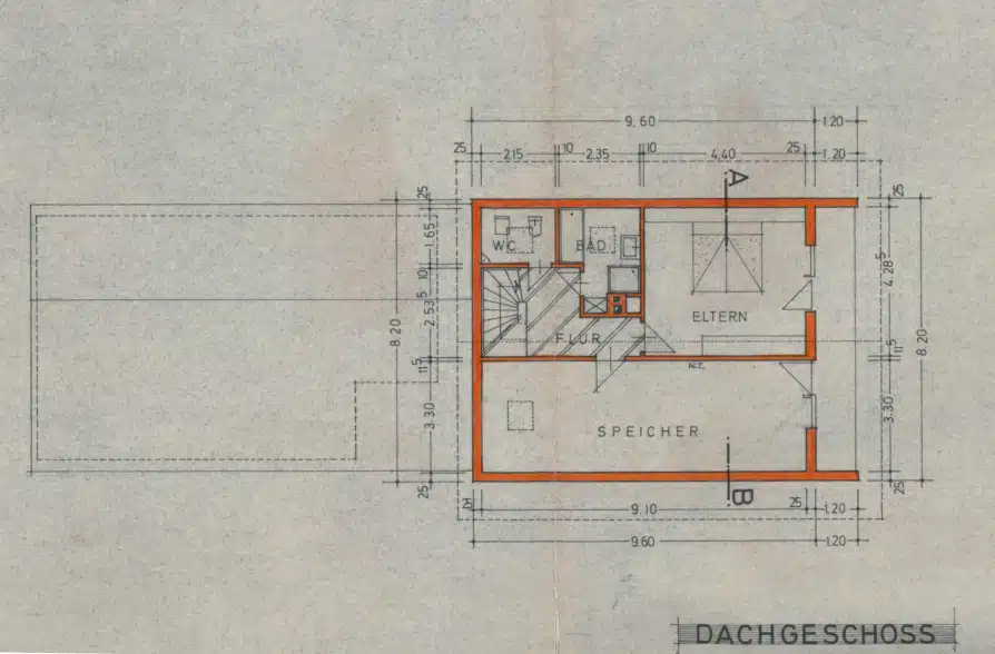 2 für 1 in Tutzing! Einfamilienhaus mit separatem Einlieger-Bungalow - Grundriss DG (40458)